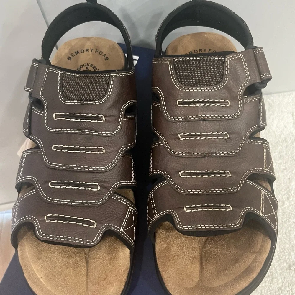 Dockers‎ Men's Dark Brown Strap Sandals